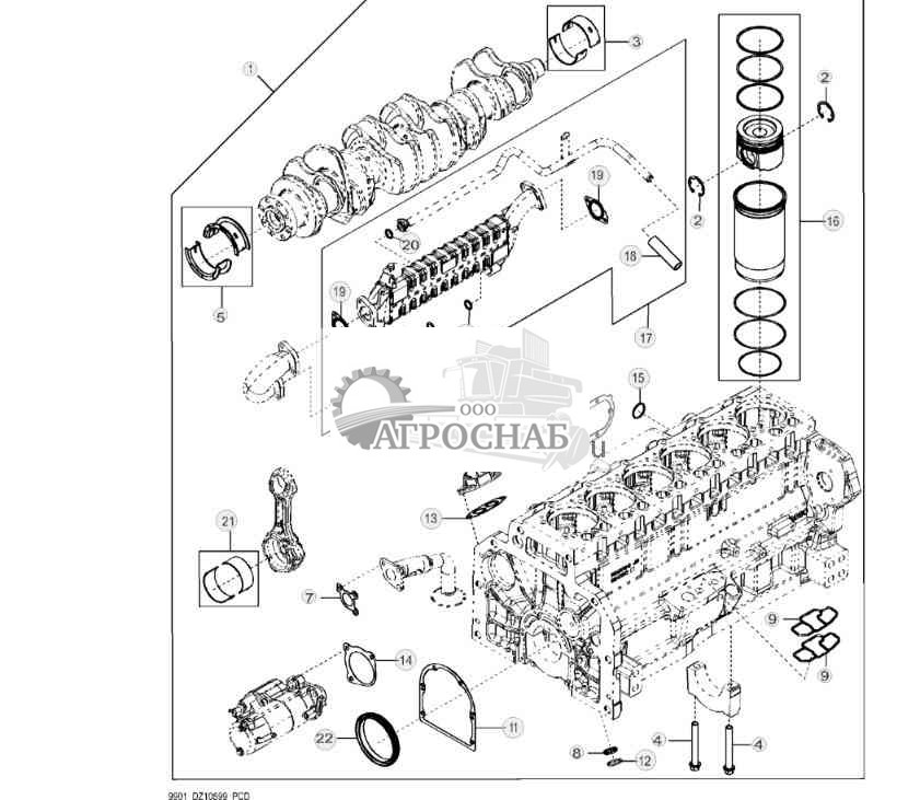 9901 Комплект для капитального ремонта двигателя 12 